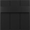Ekena Millwork 12"W x 12"H True Fit PVC Joined Board-n-Batten Shutters Sample, Black SAMPLE-TFPBBBL - alternate 1